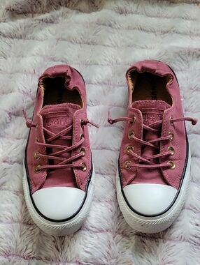 Converse Chuck Taylor Shoreline Slip On Sneakers Pink Canvas Shoes Womens Size 7